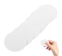 CTIRCHIU Lot de 6 Plaques Métalliques Rondes Adhésives en Fer Argenté pour Support Magnétique de Téléphone de Voiture, Ultra-Minces et Universelles, Autocollants Magnétiques Compatibles