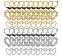 CTIRCHIU Lot De 60 Breloques Pour Ongles De Cœur, Petits Charms Nail Art Colorés Et Résistants Pour Décoration Diy, Pour Mariage, Fête Ou Manucure Professionnelle