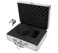CTIRCHIU Mallette Rigide Petite en Alliage d'Aluminium avec Serrure à Clé Mallette de Rangement Verrouillable avec Mousse Triple Couche Boîte à Outils Métallique Portable pour Voyage et