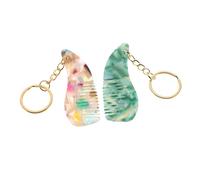 CTIRCHIU Mini Peigne Porte Clés Acétate Accessoire de Voyage Pratique pour Coiffure et Barbe Pendentif Chic pour Sacs et Poche pour Hommes et Femmes