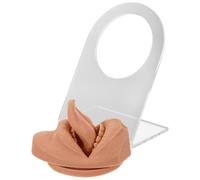 CTIRCHIU Modèle Bouche en Silicone Souple pour Entraînement Piercing Langue et Lèvres Mannequin Partie du Corps Réaliste Café Outil Pédagogique pour Affichage et Pratique Piercing