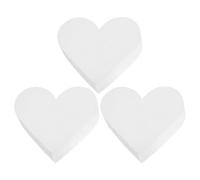 CTIRCHIU Modèle de Gâteau en Mousse Blanc de Cœur 3pcs Surface Lisse pour Décoration de Mariage et Création de Présentoir Buffet Traiteur