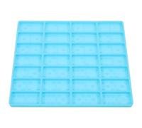 CTIRCHIU Moule en Silicone Domino pour Bricolage DIY, Moule Résine Époxy Bleu, Élastique et Facile à Démouler pour Créations Artisanales