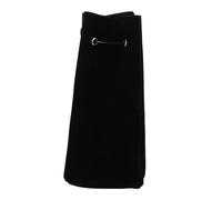 CTIRCHIU Paquet Banane Médiéval à Cordon de Serrage, Paquet Seau Noir en Velours Suédé, Pochette Ceinture Cosplay Renaissance pour Costume Pirate, Accessoire Déguisement Fête, 1 Pièce