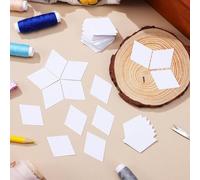 CTIRCHIU Patchwork en Papier 300 Pièces Formes Diamant pour Débutants Modèles Polyvalents pour Couture et Matelassage Accessoires de Piercing pour Matelassage Faciles à Utiliser