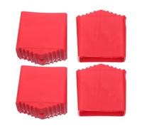 CTIRCHIU Patins D'échelle en Caoutchouc Isolant Rouge, 4 Pièces, Antidérapants et Résistants à L'usure pour Pieds D'échelle Standard, Installation Facile en Environnements Sensibles