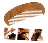 CTIRCHIU Peigne Bois Sculpté Forme de Lune Peigne Massage Antistatique pour Chevelu Démêlant sans Frisottis Adapté à Tous Types de Cheveux Soulage Tension et Stimule la Croissance