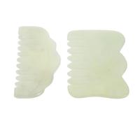 CTIRCHIU Peigne de Massage en Jade Outil de Massage Capillaire Multifonction pour Cuir Chevelu 2pcs Facile à Utiliser, Réduit la Casse des Cheveux