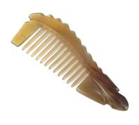 CTIRCHIU Peigne Large Démêloir Corne de Bœuf Naturelle Antistatique pour Femmes Outil de Coiffure Portable et Compact Peigne Large Dents pour Cheveux Bouclés et Ondulés Fabrication