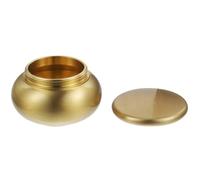 CTIRCHIU Petite Urne Funéraire en Cuivre Or Étanchéité, Pot Portable Multifonction pour Cendres et Poudre de Parfum, Design Simple et Élégant pour Maison et Cimetière