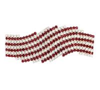 CTIRCHIU Pince à Cheveux Rouge en Strass pour Mariage et Fête, Accessoire Élégant et Facile à Utiliser Créant une Coiffure Raffinée