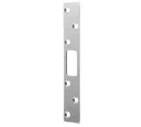 CTIRCHIU Plaque de Gâche Renforcement de Porte en Acier Inoxydable Argenté avec Installation Simple, 6 Vis Incluses pour Serrure de Porte Usage Résidentiel Extérieur