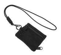 CTIRCHIU Pochette Suspendue Multifonction en Tissu Oxford Noir, Petite Pochette de Rangement pour Écouteurs, Porte-Monnaie et Cartes, Paquet Anti-Usure avec Cordon, Accessoire de Paquet