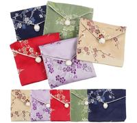CTIRCHIU Pochettes à Bijoux Facile et Rangement en Tissu Lot de 15 Style Chinois pour Bagues et Boucles D'oreilles pour Présents de Mariage