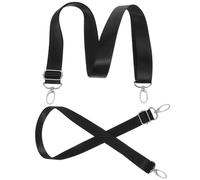 CTIRCHIU Sangles de Jambe Élastiques avec Fermeture Double Pression en Nylon Noir Lot de 2 pour Couverture de Cheval Usage en Concours et Exploitation Équine