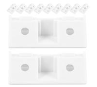CTIRCHIU Sets de Équerres D'angle Blanches en Plastique Lot de 50 avec Couvercle , Support Renforcé à Angle Droit Durabilité Améliorée pour Meubles, Étagères et Cloisons