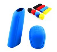 CTIRCHIU Sets de Housses de Levier de Vitesse en Gel de Silice Bleu Lot de 2 Tactile Confortable et Design Concis, Protège et Décore le Pommeau de Levier de Voiture