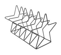 CTIRCHIU Soutien aux Livres en Fer Noir, Rack CD de Bureau, Structure Simple, pour école et Rangement de Livres à Domicile, Organiseur de Livres Star