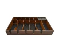 CTIRCHIU Support en Bois Vintage pour Tondeuse Électrique, Boîte de Rangement Antidérapante pour Salon de Coiffure, Organisateur Pratique pour Outils de Coiffure, Plateau de Présentation
