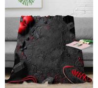 CTJQHVKZ 3D Imprimé Boxing Gloves Couverture de Lit Microfibre Douce Fitness Training Jeté de Canapé Infroissable pour Étudiants Colocataires Jeunes 80×90inch(200x230cm)