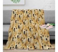 CTJQHVKZ 3D Imprimé Chien Meme Plaid de Salon Microfibre Doux Dessin animé Humor Jeté de Lit Cadeau Anniversaire pour Amoureux Proches 60x80inch(150x200cm)