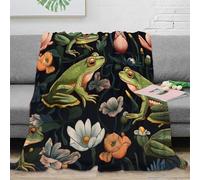 CTJQHVKZ 3D Imprimé in Jardin Plaid de Voyage Microfibre Botanical Illustration Couverture Compact pour Étudiants Campeurs Jeunes Adultes 80×90inch(200x230cm)