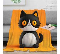 CTJQHVKZ 3D Imprimé Mignon Dessin animé Chat Plaid de Salon Microfibre Literie Stylized D Animation Couverture Polaire Respirante Infroissable pour Adultes Couples Propriétaires 80×90inch(200x230cm)