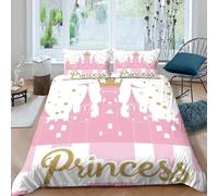 CTJQHVKZ Drap Housse château Princesse Rose Microfibre 3D Printed Protection Matelas Cadeau Chambre étudiant Maison Single（135x200cm）
