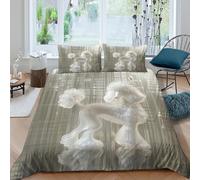 CTJQHVKZ Microfibre Doux Romantic Ballet Drap-Housse Impression 3D Dancer Lovers Protection Matelas Décor Chambre Cadeau Mariage Anniversaire Single（135x200cm）