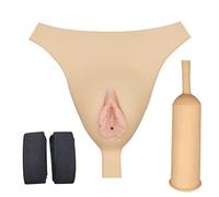 CTKOLYS Sissy Hommes Réaliste Camel Toe Cachant Gaff Culotte Chaîne Artificielle pour Crossdressing Transgenre,Style2,One Size