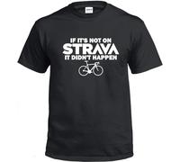 CTLEICODW Happen Si Ses Pas sur Strava Il Avait Aucune Arri@v@ER T Shirt Drle Cyclisme Men