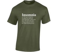 CTLEICODW in@So@MN@IA Definition Mens T Shirt Funny NO Sleep Joke Design Novelty Quality Top