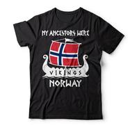 CTLEICODW Norway Viking T-Shirt Viking Ancestry Heritage T-Shirt My Ancestors Were Vikings