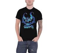 CTLEICODW Sum 41 Men's T-Shirt Blue Demon Band Logo Black