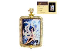 CTLHJ 037. Amulette thaïlandaise magique de la dame renard à 9 queues Aj Lhong Kemmungkorn apporte chance en amour, succès dans les affaires et richesse. Avoir une carte d'identité indépendante, NO