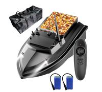 CTLNEON Bateau à appâts de pêche 500M RC Bateau à appâts de pêche 2KG Chargement avec Sac à Main Dispositif d'alimentation de Poisson d'appât Bateau télécommandé