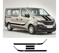 CTLTSRX Autocollants latéraux de Porte de Voiture, pour Renault Trafic 2 3 MK3 MK2 Housse de Capot de Fourgon Moteur Vinyle Film Graphiques Décalcomanies Accessoires de réglage