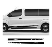 CTLTSRX Lot de 2 Autocollants latéraux de portière de Voiture, pour Citroën Jumpy 1 2 3 4, Longues Rayures, Style Graphique, Film Vinyle, Accessoires de réglage