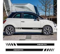 CTLTSRX Lot de 2 Autocollants pour Bandes latérales de Voiture, pour Fiat 500 Abarth, Accessoires de réglage, Film Vinyle, Course, Sport, Graphiques, Style
