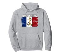 CTM 27 Indochine Chaland de Transport de Matériel Vétérans Sweat à Capuche, Unisexe pour Adultes, Gris Chiné, XXL