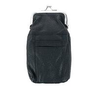 CTM Étui à cigarettes en cuir pour femme avec poche pour briquet Noir