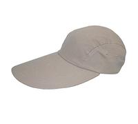 CTM® Long Bill Baseball Cap with Extended 5 inch Visor Color Khaki One Size