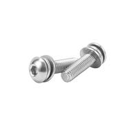 Ctongrun-Boulons à tête cylindrique M3 M4 M5 M6 M8 304 boulon à tête hexagonale en acier inoxydable Durable et robuste(10pcs M4x6mm)
