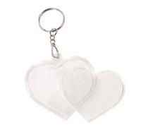 CTOP 2 Porte-Clefs Coeur Acrylique Transparent