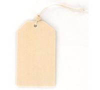CTOP - Loisir créatif - Set 6 tags bois rectangle 5 x 8.5 cm + corde