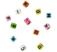 Ctop Perles Acryliques Lettres Carrées 7 Mm G