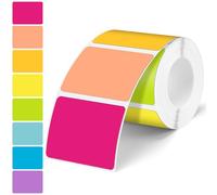 Ctosree 1 rouleau de 240 étiquettes autocollantes thermiques carrées pour imprimante à faire soi-même, étiquettes de nom, 30 x 40 mm (couleur vibrante)