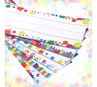 Ctosree Lot de 18 bandes de phrases colorées lignées multicolores 7,6 x 30,5 cm pour enseignants, salle de classe, papier cartonné (lumineux)