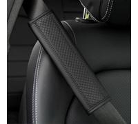 Ctpyoks 2 Pièces Protection Ceinture Sécurité pour Seat Ateca 2016-2023, Cuir Ceinture Sécurité Voiture Protéger Cou Epaules Coussinets Voiture Accessoires,A/Black