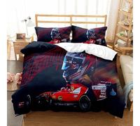 CTQTZ Cars Voiture de Sport Housse de Couette pour Chambre d'enfant 1 Personne 90x190 Enfant Voiture de Course 3D Parure De Lit Formula Racing Parure De Lit en Microfibre